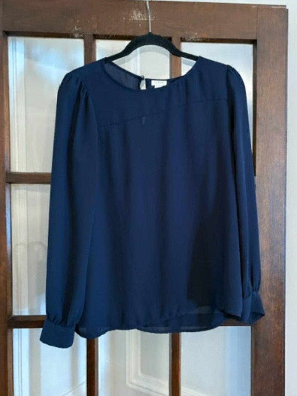 J.Crew Factory Navy Blue Blouse, Size Small